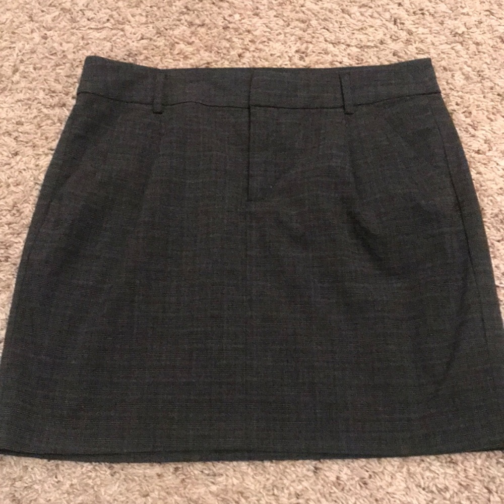 Gap Gray Plaid Mini Skirt Sz 8 Pleated